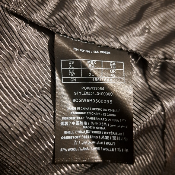Guess XLarge button down long sleeve pea coat. Black - Picture 2 of 15